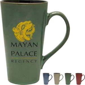 Willow Green - Reactive Glaze Serenity Cafe Grande Collection Mug. 18 Oz