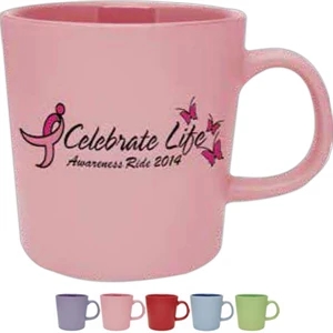 Blue - Ceramic Mug With Matte Satin Finish And High Gloss Complementary Color Interior