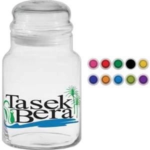 2 Day Fast Glass Service - Large Glass 26 Oz Apothecary Jar With Dome Lid