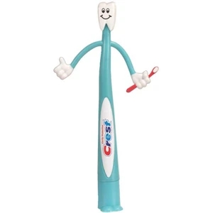 Zing Bend-a-pen - Tooth Bend-a-pen - Bend-a-pen, Feet Act As Both A Stand And Cap