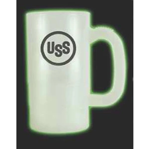 Nite-glow - One Side Imprint - 14 Oz. Glow In The Dark Beer Stein With Thumb-grip Handle, Full Color Digital