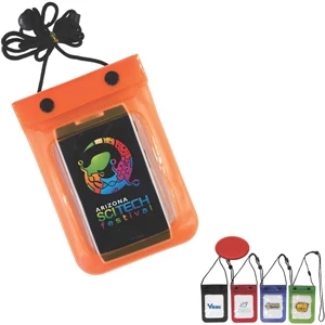 Cell Phone Bag With Double Zip Closure And Fold Over Snaps For Triple Protection