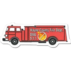 Fire Truck - Stock Shape Magnet, Approximately .025 Thick, Full Color Digital