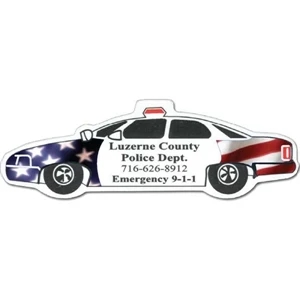 Police Car - Stock Shape Magnet, Approximately .025 Thick, Full Color Digital