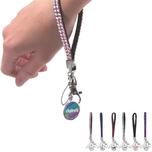 Bling - Wristlet With Small Medallion. 6 Rhinestone Colors Available. Lightweight