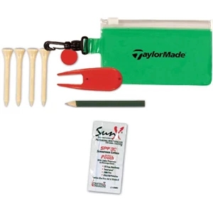 Clip 'n Go - Kit With Bag, Tees, Ball Marker, Repair Tool, Sunscreen And More, Full Color Digital