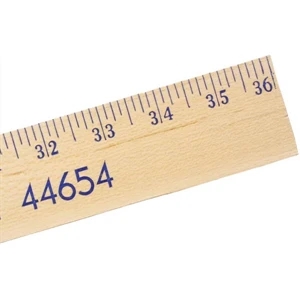 Clear Lacquer Finish, Extra Strength Yardstick, Actual Size 1/4" X 1 3/4" X 36"
