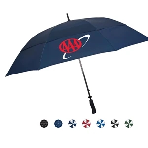 Tourney Automatic Open Golf Umbrella With Ergonomic Rubberized Handle; 64" Arc