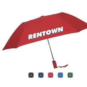 Quad Automatic Open Compact Folding Umbrella With Square Canopy; 43" Arc
