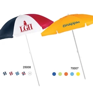 Islander Beach Manual Open Umbrella With Steel Powder Coated Frame & Vented Canopy