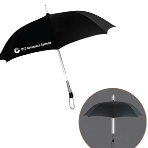 Led Lighted Shaft Umbrella With 3 Lighted Modes And Shoulder Strap Sleeve; 46" Arc
