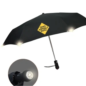 Nite-lite Umbrella With Auto Open & Close And 3m Scotchlite (tm) Reflective Corners