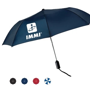 Mist Automatic Open And Close Folding Umbrella With Ergonomic Black Handle; 43" Arc