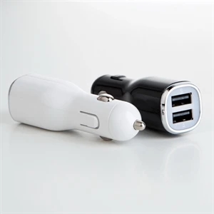 Dual Usb Port Car Charger Works With Ipads, Iphones, All Smartphones & Tablets