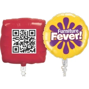 Qualatex (r) - 1 Color Spot Print/one Or Two Sides - Heart - Large Quantity 18" Microfoil (r) Balloon