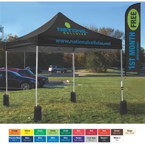 1 Location - Durable Event Tent Canopy And Frame With 600 Denier Storage Bag