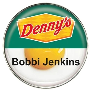 Magnet Bar - Die Cast Metal Name Badge With Four Color Process Domed Imprint, 1 3/4" Diameter