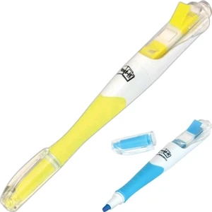 Post-it (r) Brand - Flag+ Highlighter With Integrated Flag Dispenser, 2 Colors