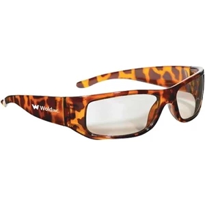 Tortoiseshell Frame - Indoor/outdoor Mirrored Lenses - Safety Eyewear With Lightweight Wrap-around Design