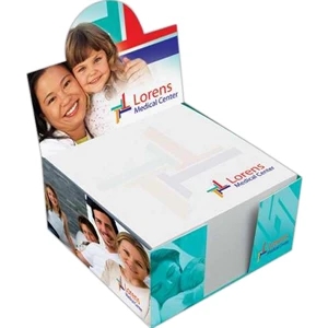 Post-it (r) Brand - 1 Spot Color - Notes Half Cube 4" X 4" X 2", 1 Design Side Printed