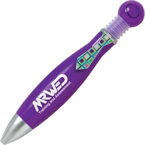 Phat Swanky - Purple - Plunger Pen With Smiley Face And A Unique Tie Shaped Clip