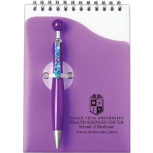 Swanky - Purple - Flip Style Note Pad With 59 Sheets Of Ruled Paper And Ballpoint Pen