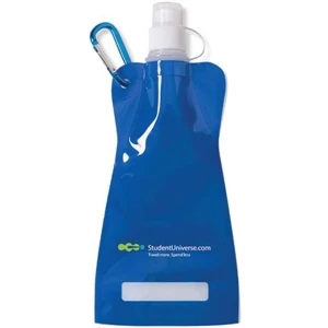 H2o 2 Go - Blue - Reusable Collapsible Water Bottle With Carabiner, Removable Cap