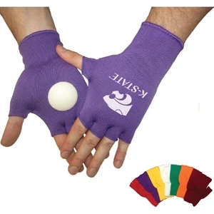 Spirit Clakkers (tm) - Green - Knit Fingerless Gloves With Hard Plastic Disk On The Palm Of Each