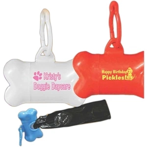 Waste Bag Dispenser Makes Clean Up Easy; Made Of Plastic; Choice Of 3 Colors