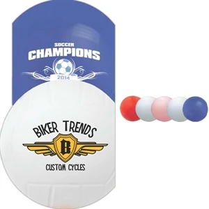 Mini Soft Vinyl Soccer Ball 4 1/4" Featuring Re-inflatable Athletic Valve