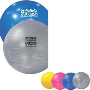 Vinyl Exercise Gym Ball; Strong And Durable. Optional Foot Pump Available