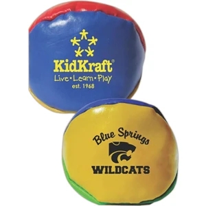 Large Juggle Ball Set - Set Of 3 Multicolor Balls Inside A Clear Drawstring Carrying Pouch And Instructions