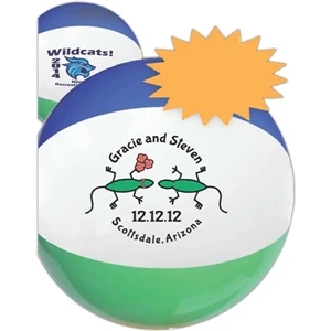 12" Multi-colored - Multi-colored Beach Ball With Multi-color Imprints Available!