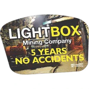 White, Yellow, Clear Vinyl - Economy 1 Color - 1 1/2" X 2 1/4" - Hard Hat And Helmet Stock Shape Decal