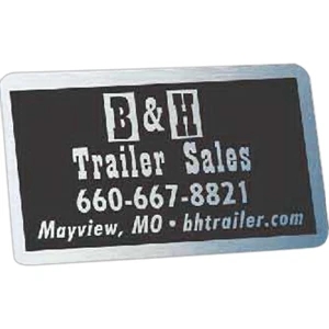 Idento (r) - Chrome Vinyl - 1 1/2" X 2 1/2" - Identification Decal With Permanent Adhesive