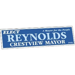 Zip-strip (r) - 1 Color - One Day Bumper Sticker With Ultra Removable Adhesive. 2 1/2" X 9 1/4"