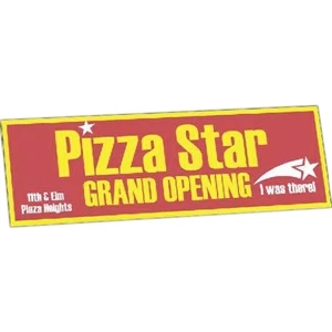Zip-strip (r) - 1 Color - One Day Bumper Sticker With Ultra Removable Adhesive. 3" X 9"