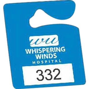 Not Numbered .010" White Plastic - Durable Plastic Hanging Parking Permit, 2 1/2" X 3"
