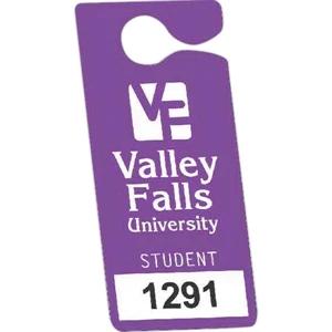 Not Numbered .035" White Recyclable Plastic - 3" X 6 3/4" - Durable Plastic Hanging Parking Permit