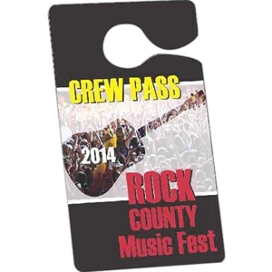 Full Color Front & Back - 3 1/2" X 6" - Temporary Hanging Parking Permit For Short-term Or Single Use Events