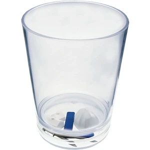 Construction - Compartment Pint Cup Made Of Clear Styrene With Theme, 3.375" X 4.375"