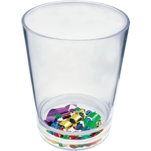 Mardi Gras - Compartment Pint Cup Made Of Clear Styrene With Theme, 3.375" X 4.375"