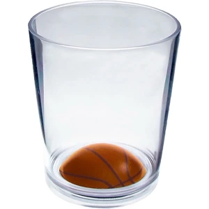 Basketball - 12 Oz Sports Cup With 3d Formed Sport Base, 3.375" X 4.25"