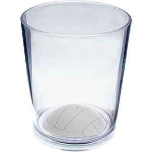 Volleyball - 12 Oz Sports Cup With 3d Formed Sport Base, 3.375" X 4.25"