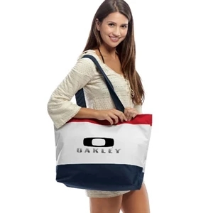 Nautical - Printed - Polyester Beach Bag, 20" Wide X 15" High X 5.25" Deep