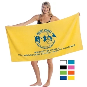Specialty Printed-colors - Promotional Terry Beach Towel, 8 Lbs/doz, 30" X 60"