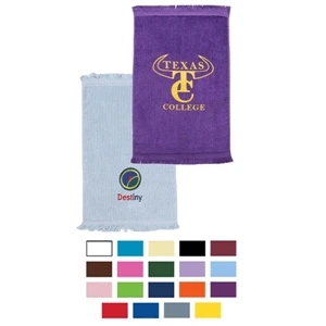 Specialty Printed-colors - Premium Fringed Velour Fingertip Towel, 11" X 18"