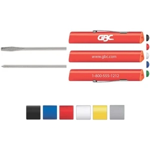 Tri-ad (tm) - Basic Blade With Button Top - Regular Blade Pocket Screwdriver With Easy-to-grip Shape