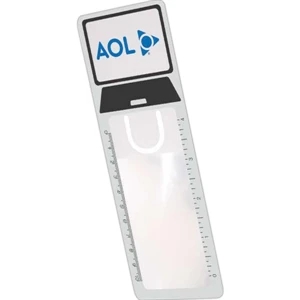 Computer - Unique Shaped Bookmark Magnifier With 4 X Magnification And Side Ruler Markings