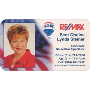 One Color Imprint - Business Card - Emery Boards Made Of European Emery Paper Laminated To Wood Veneer